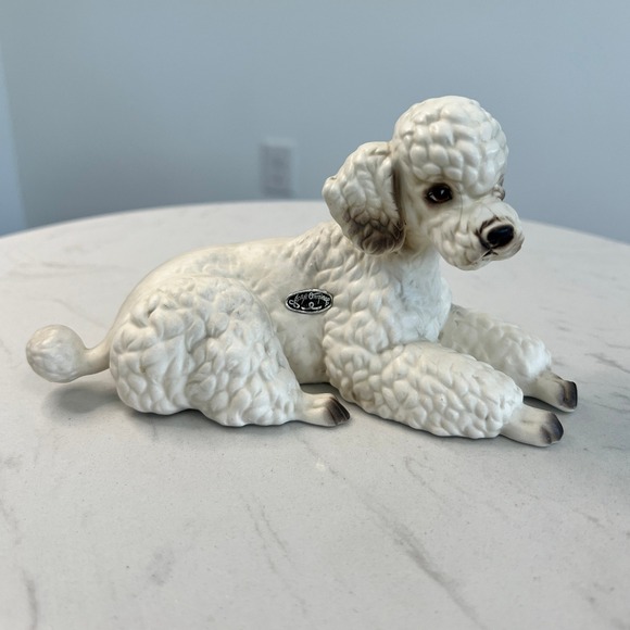 Josef Originals Other - Vintage Josef Originals White Poodle Ceramic Figurine Reclining Japan MCM Dog